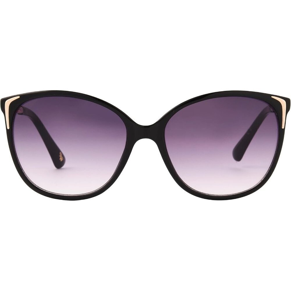 Women's Cateye Sunglasses Shiny Black 55mm Impact & Scratch Resistant UV Protect - Picture 3 of 5